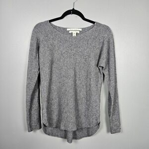 Max Studio Womens M Cashmere Sweater Dolman Boat Neck Tunic Gray Soft Knit